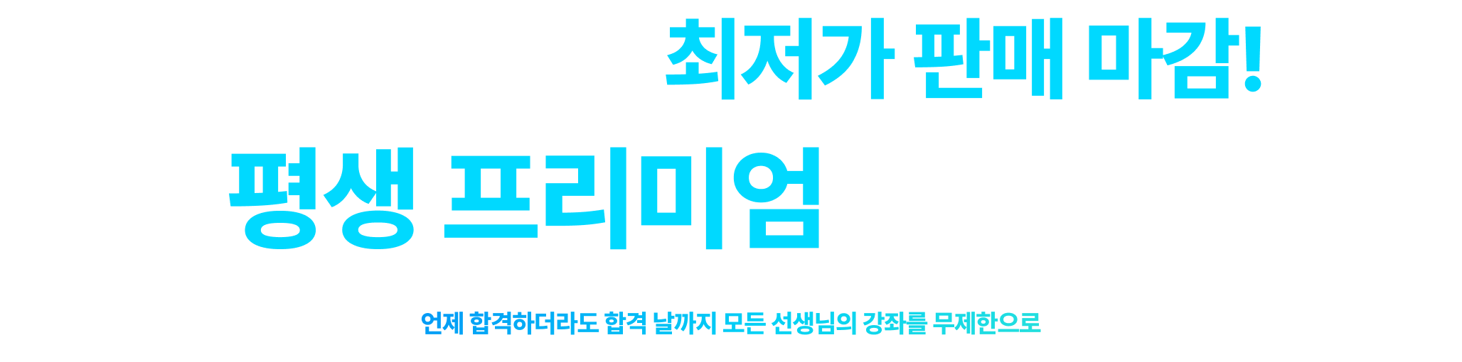 1년에 단 한번, 평생은 이번 겨울만! 평생 프리미엄 프리패스